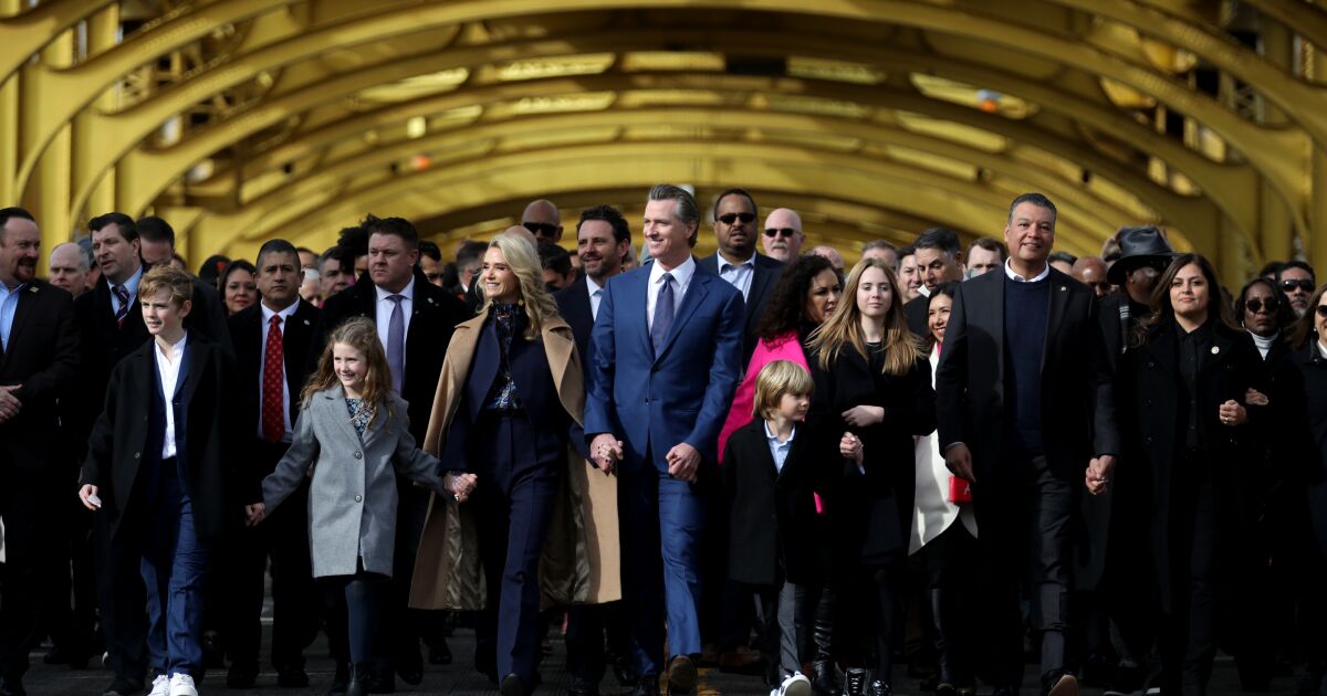 Gavin Newsom Blames Republicans for January 6 Riots in Inaugural Address