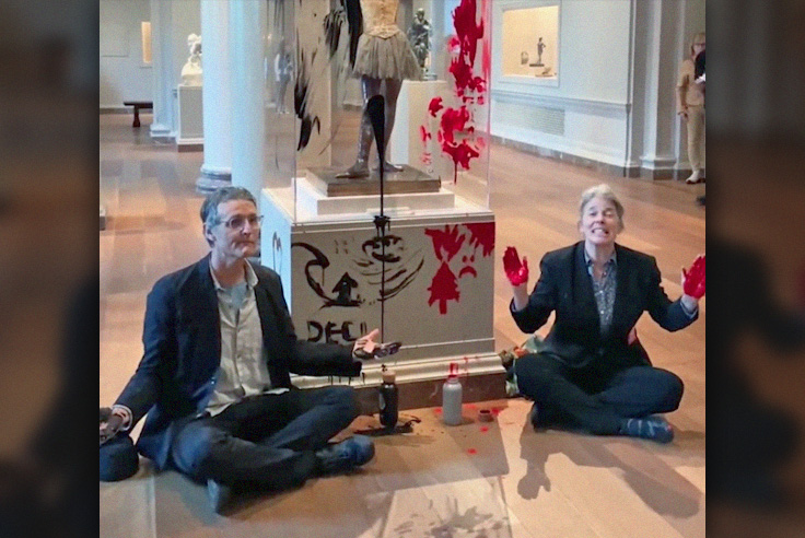 FACT CHECK: Climate Activists Who Smeared Paint on Priceless Sculpture Insist 'We Are Adults'