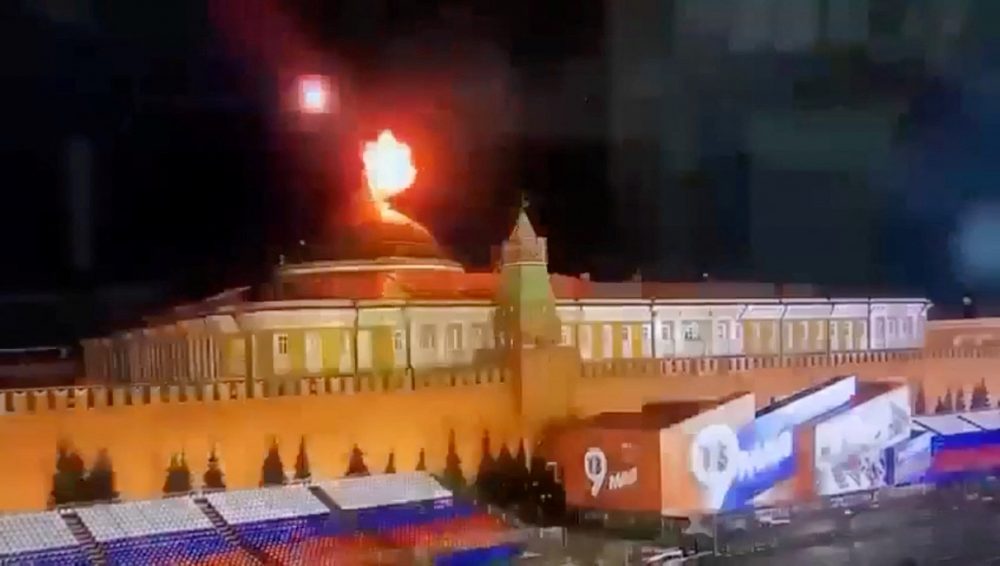 WATCH: Drone Appears to Strike Kremlin in What Russia Calls Putin Assassination Attempt by Ukraine