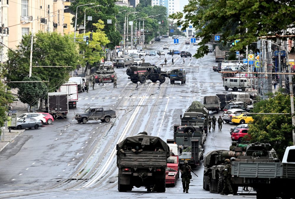 Russian Military Battles Rebel Mercenaries Approaching Moscow