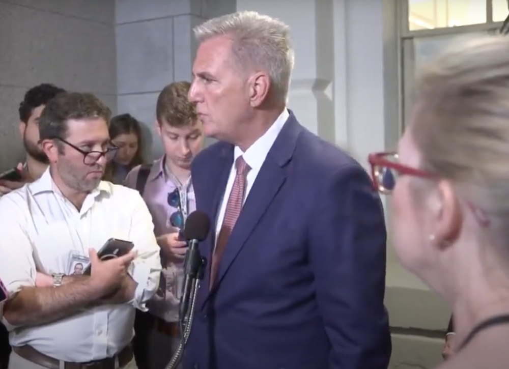 WATCH: Kevin McCarthy Makes Case for Impeachment Probe to Reporter Who Says There's No Evidence