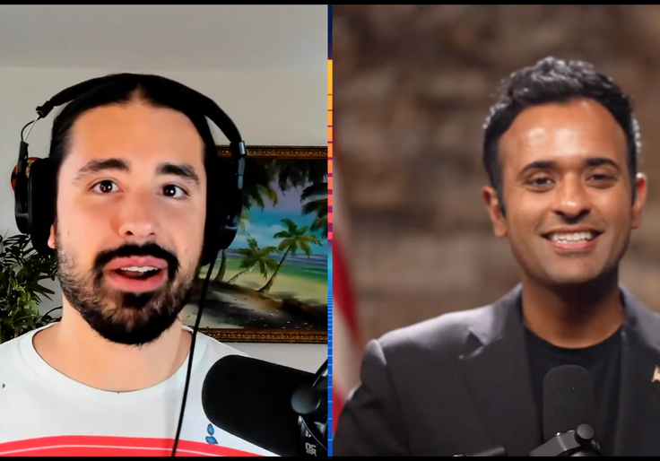 'Good To Be On': Ramaswamy Appears on Anti-Semitic YouTuber's Podcast