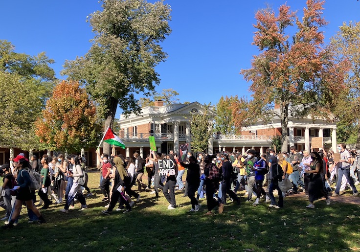 WATCH: University of Virginia Students Call for Destruction of Israel During 'Walkout' Protest
