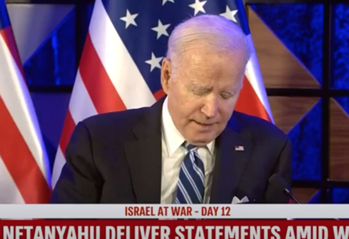 WATCH: Biden in Israel Says Hospital Blast Apparently Caused by ‘The Other Team’