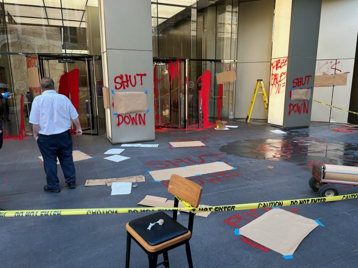 'War Criminals Work Here': Pro-Palestinian Activists Vandalize Israeli Company's Virginia Office