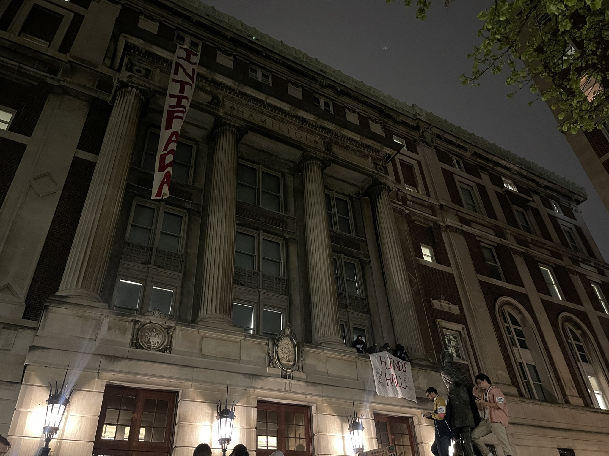 Columbia Students Storm University Building and Hoist Banner Calling for 'Intifada'