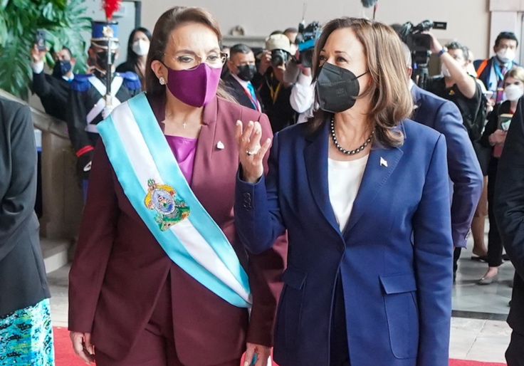 Border Czar Kamala Harris Embraced Socialist Honduran Leader Who's Now Endorsing Maduro's Stolen Election