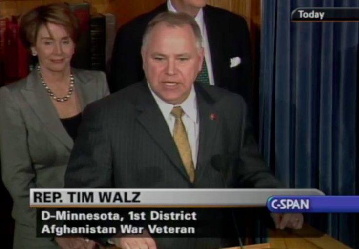 Tim Walz Thanked Pelosi After She Recognized His Service ‘On the Battlefield’