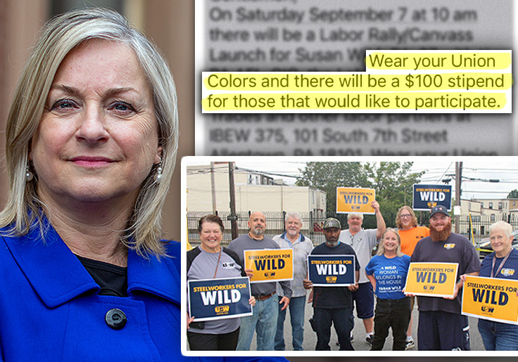 Union Members Offered $100 To Attend Rally for Dem Rep. Susan Wild, Leaked Text Message Shows