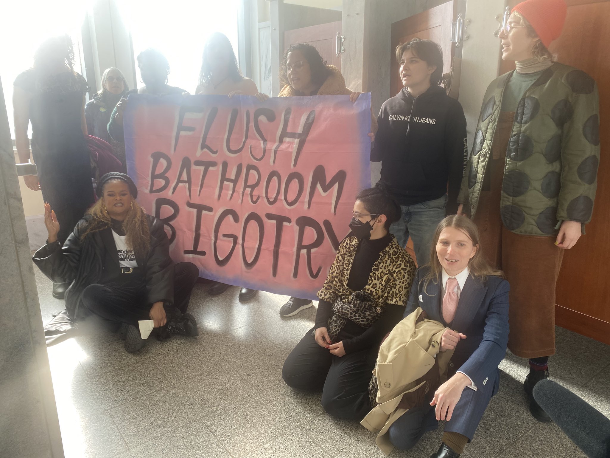 Potty Protest: Transgender Activists Arrested for Illegal Bathroom Sit-In at Capitol