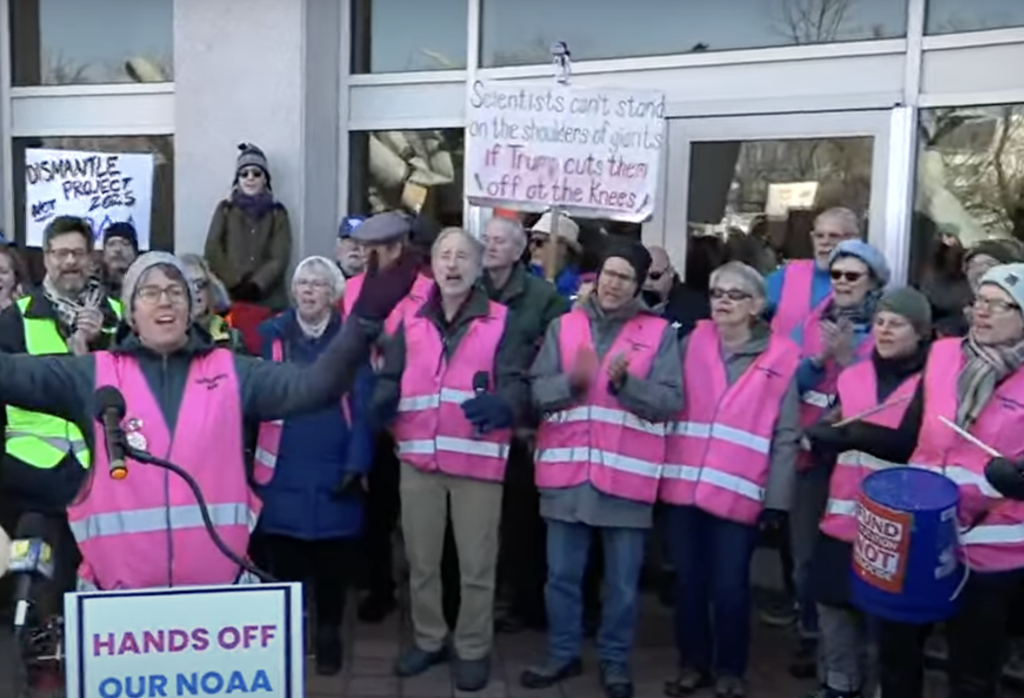WATCH: Pink-Vested ‘Rapid Response Choir’ Sings To Protest DOGE’s Cuts