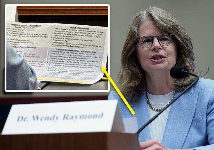 Haverford President Needs Giant Notecards To Remind Her Killing Jews Is Bad