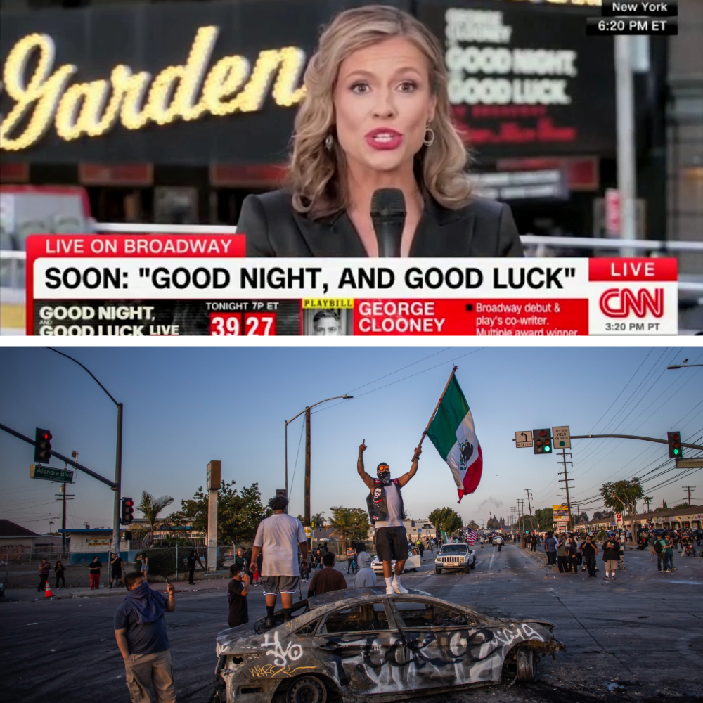 As Rioters Burn Cars and Clash With Cops, CNN Cites ‘Lawful Protests’ and Broadcasts Broadway Play