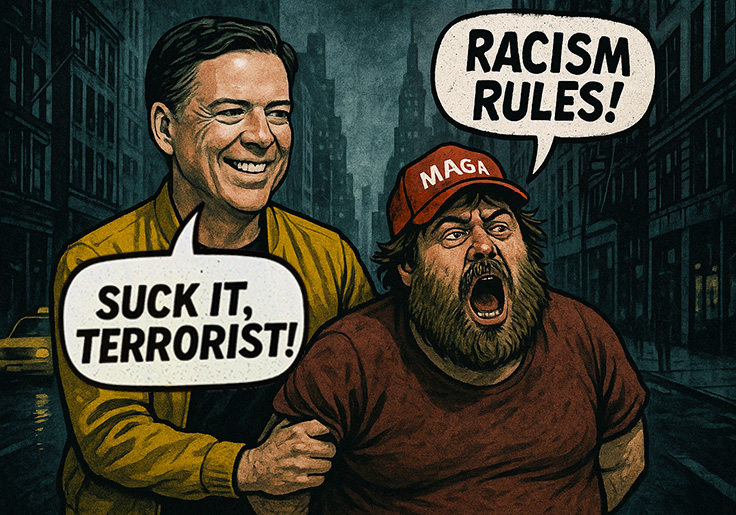 Comey Don't Play That: Former FBI Goon Writes Crime Novel About Saving the World from MAGA 'Mouth Breathers'