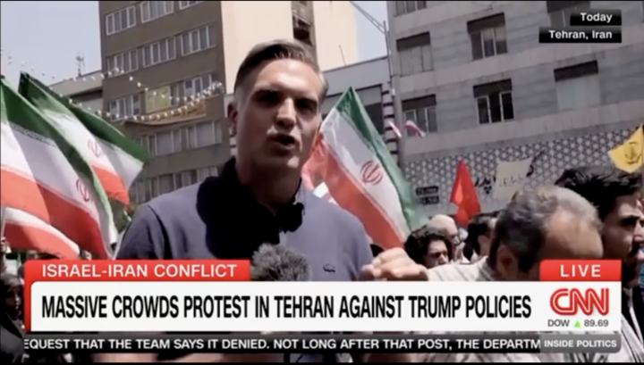 WATCH: CNN Journo Carries Messages From Pro-Regime Protesters Chanting ‘Death to America’ in Tehran