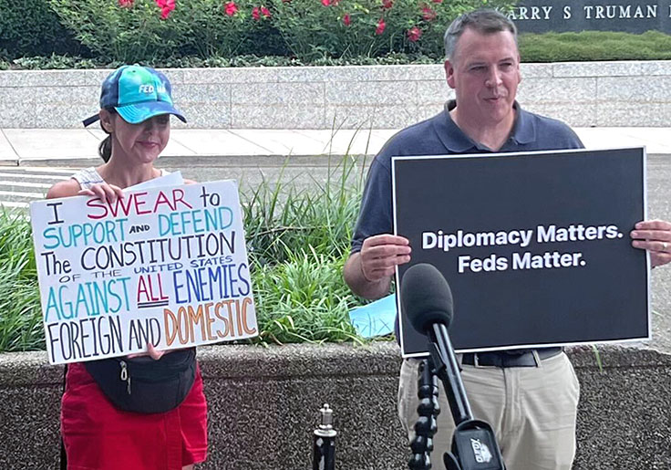 EXCLUSIVE: Obnoxious Liberal Bureaucrats Hold Saddest Rally Ever, Prove That Trump Was Right To Fire Them