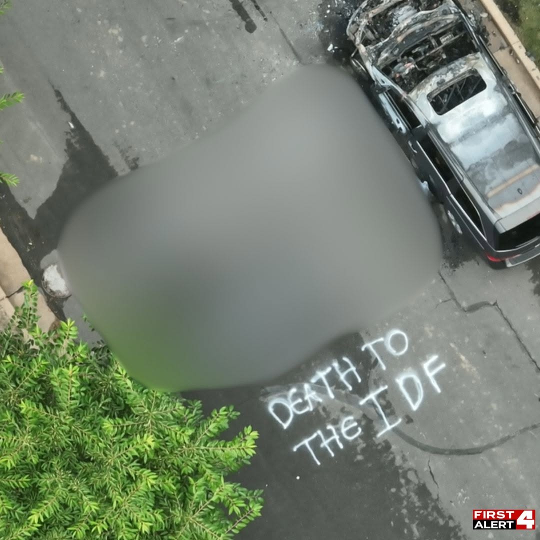 ‘Death to the IDF’: Vandals Target American IDF Vet With Graffiti, Torched Cars