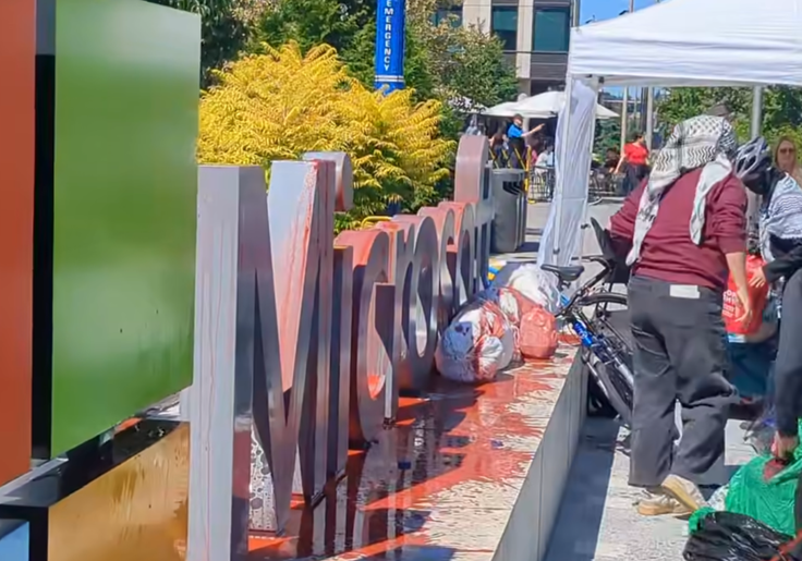 Anti-Israel Microsoft Employees Arrested for Storming President's Office Partner With Bail Fund Led By Murderer Who Bashed Man's Skull With Hammer