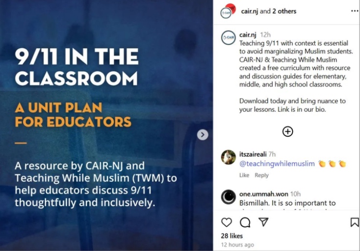 CAIR Running 'Coordinated National Campaign' To Promote Pro-Terrorist, Anti-Israel Materials in US Public Schools, Investigation Finds