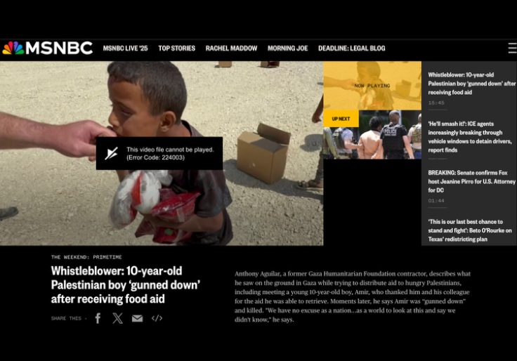 MSNBC Quietly Deletes Report With False Claim That IDF Killed Gazan Boy