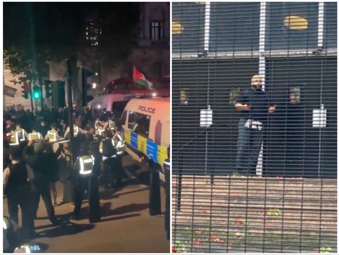 Anti-Israel Protests Break Out Near UK Prime Minister's Residence Hours After Terrorist Attack on Manchester Synagogue