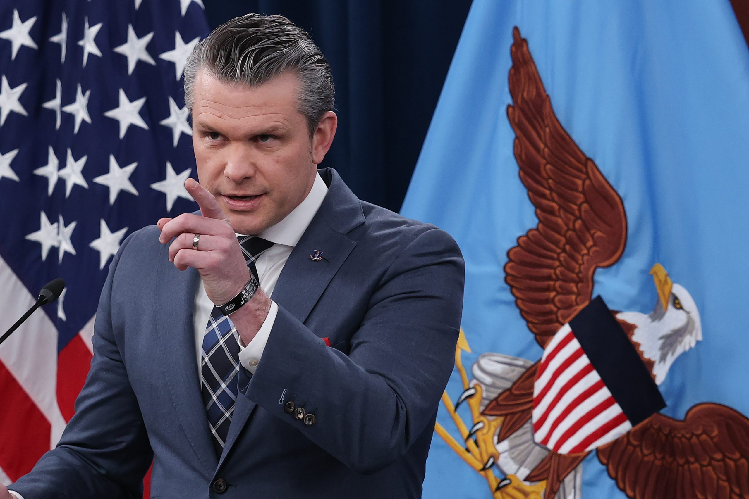 Defense Secretary Pete Hegseth Brands Iran 'Pirates and Terrorists' in Pentagon Briefing