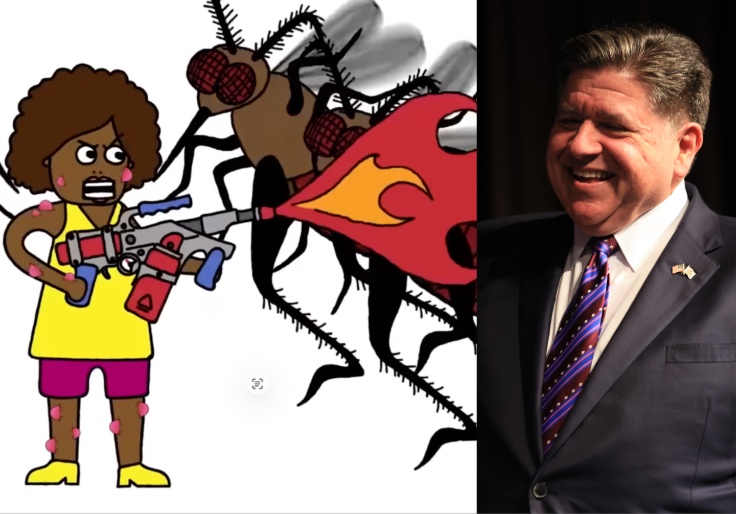 JB Pritzker Admin Depicts White People, Cops as Mosquitoes in Microaggression Training That Rails Against 'Color Blindness'